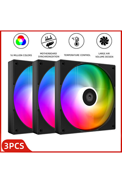 Choice5 AS SHOW AS SHOW 3PCS-ARGB-BK ID-COOLING AS-140 14CM 4PIN PWM PC Chass...