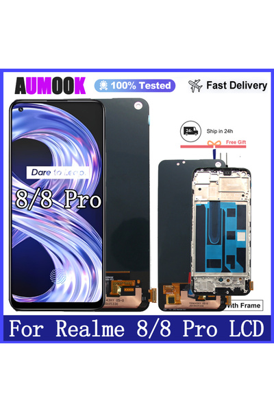 Choice3 شاشة AMOLED جديدة مع إطار لهاتف 8 4G RMX3085، شاشة LCD تعمل باللمس مع...