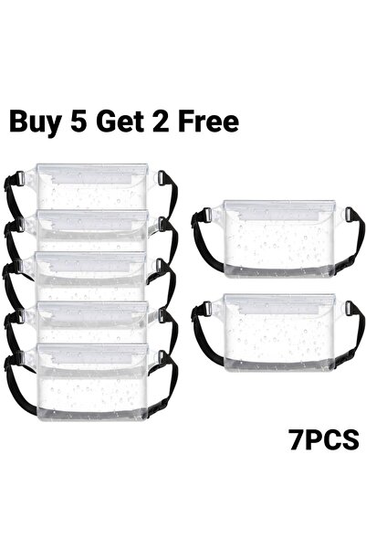 Choice3 7PCS Waterproof Fanny Pack Waist Pouch Triple Zip Dry Bag Phone Passp...