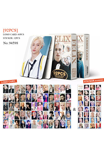 Choice 94598-FELIX SKZ 92 قطعة من بطاقات صور لومو مزدوجة الجوانب لـ ستراي كيد...