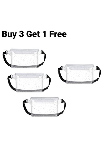 Choice1 4PCS Waterproof Fanny Pack Waist Pouch Triple Zip Dry Bag Phone Passp...