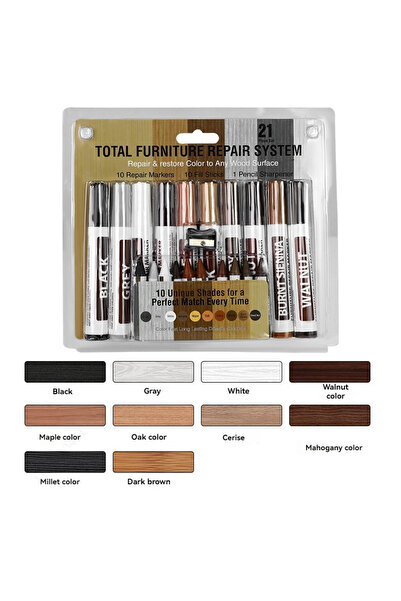 Choice 21 Pcs set 6-21Pcs Furniture Repair Kit Markers Set Wood Touch Up Mark...