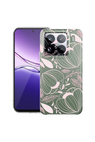 bestcase ¬Æ Husa Clear Slim Silicon Compatibila cu Xiaomi 15, Tropical Pink F...