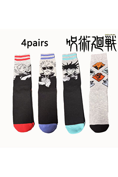 choice2 Bandai 36-44 4pairs Jujutsu Kaisen 1/4 Double Socks! Satoru Gojo / Yu...