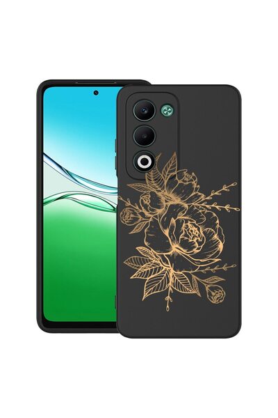 bestcase Υπέρλεπτη Θήκη Σιλικόνης για OPPO A5 με Σχέδιο Χρυσό Τριαντάφυλλο, 2...