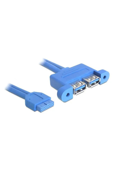 DELOCK Conector USB 3.0 (tip PIN) la 2x USB 3.0 (tip A) Orizontal 45cm Intern