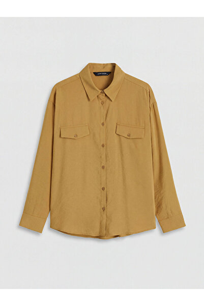 LC Waikiki Vizyon New Season Modal Blended Oversized Women's Shirt
