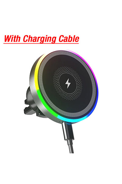 choice2 VIKEFON Black With Cable RGB Light Car Magnetic Phone Holder Air Vent...