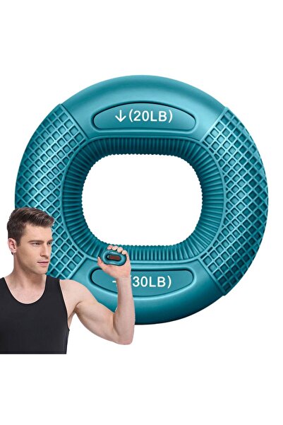 Choice1 20LB Silicone Finger Grip Strengthener Ring Adjustable Resistance Han...