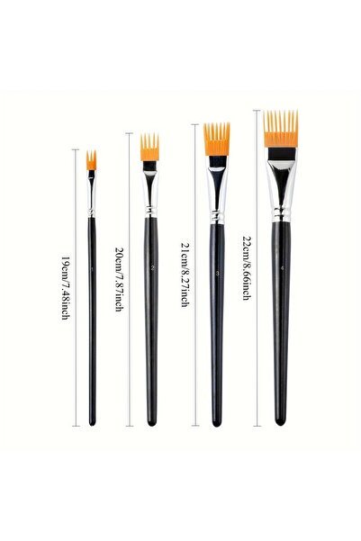 Choice 4PCS Mixed Nylon Bristle Watercolor Brushes - Available in Multiple Si...