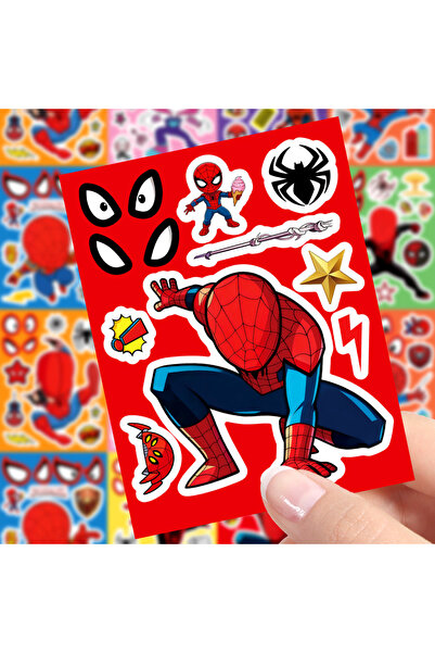Choice 16sheets 8/16Sheets New Spider Man Marvel Make a Face Puzzle Stickers ...