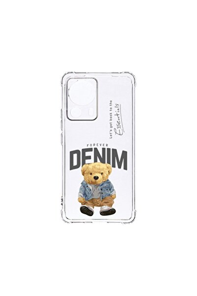 bestcase Противоударен калъф 1.5ММ, съвместим с Xiaomi 13 Lite, деним стил с ...