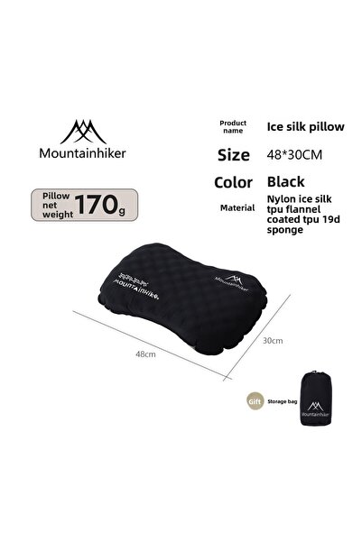 Choice black MOUNTAINHIKER 2026 Ice Silk Portable Pillow Inflatable Sleeping ...