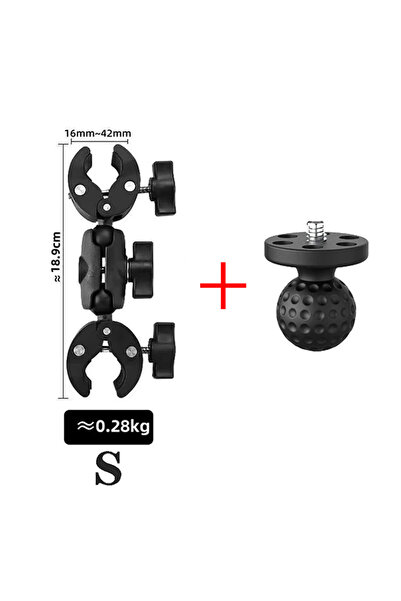Choice S Camera Double Clip Crab Clamp For GoPro Motorcycle Bicycle Handlebar...
