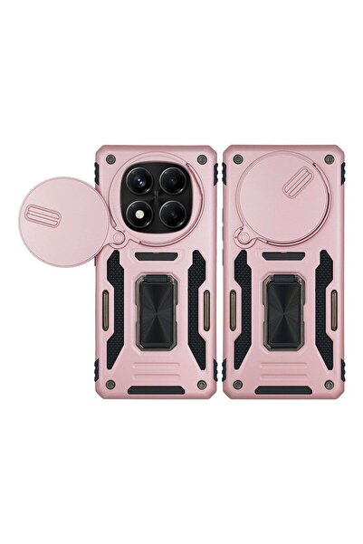 Sonique Θήκη Ring Armor CamShield για Xiaomi Redmi Note 14 Pro 4G Ροζ Χρυσό