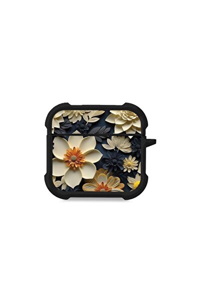 Sonique Θήκη Σιλικόνης 3D Flower Series για AirPods 4 Εκρού