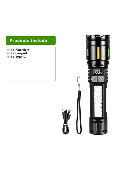 Choice1 مصابيح LED عالية الطاقة مع ضوء COB، كشاف محمول تكتيكي قابل لإعادة الشحن