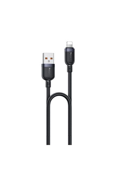 Yesido Καλώδιο CA132L Braided USB-A σε Lightning 12W 1.2m Μαύρο