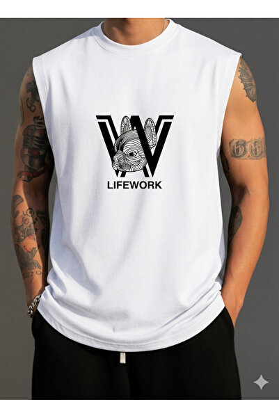 FAVORİST Men's Zero Sleeve Mix Printed T-Shirt