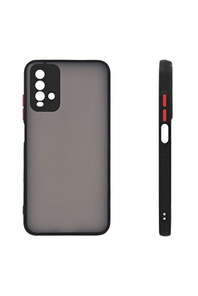 Sonique Θήκη Σιλικόνης Color Button Bumper Xiaomi Redmi 9T Μαύρο