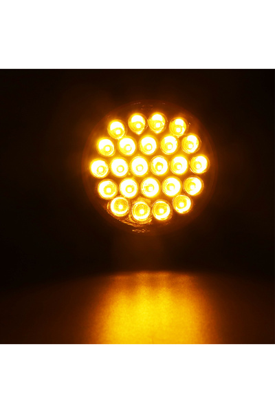 choice2 Yellow 24V Car Truck Trailer Round Rear Tail Lights Turn Singal Light...