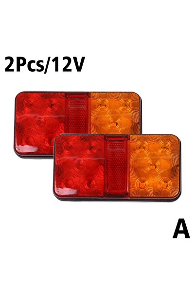 Choice1 مصباح خلفي للسيارة مكون من قطعتين بـ 10 مصابيح LED للرجوع والتوقف وال...