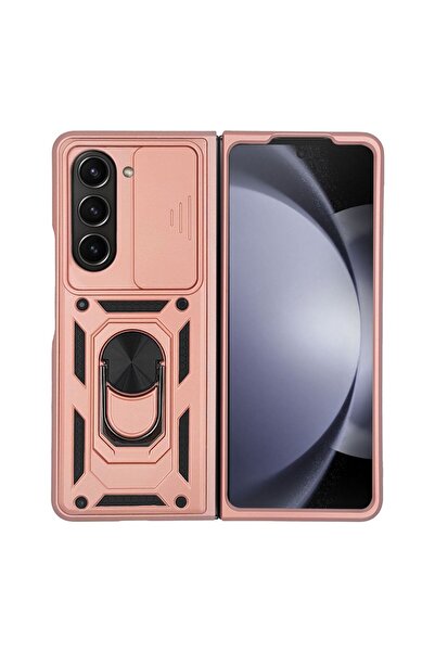 Sonique Θήκη Ring Armor CamPro για Samsung (Large Hole) Galaxy Z Fold 5 Ροζ Χ...