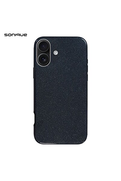 Sonique Θήκη Σιλικόνης Shiny Apple iPhone 16 Plus Μαύρο