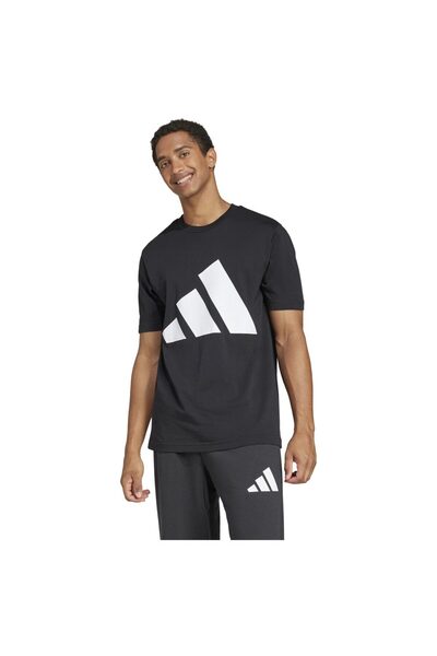 adidas Tricou bărbătesc cu mânecă scurtă Essentials, cu logo mare, din jerseu...