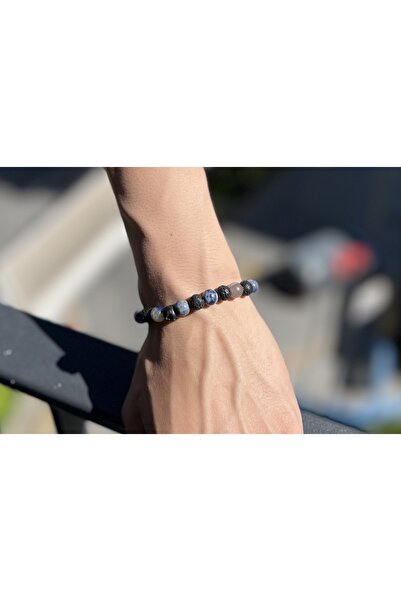 LADIN DOGALTAŞ Sodalite Lava Stone Natural Stone Bracelet