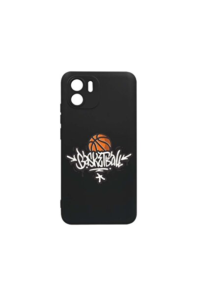bestcase Премиум калъф от течен силикон, съвместим с Xiaomi Redmi A1, Баскетб...