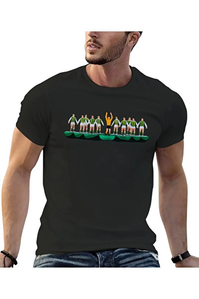 Soft Luxe Table football uniform T-shirt, loose patterned T-shirt, retro men'...