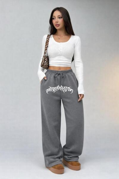Le Vion Women's Wide Leg Sweatpants Loose Baggy Comfortable Casual Trousers