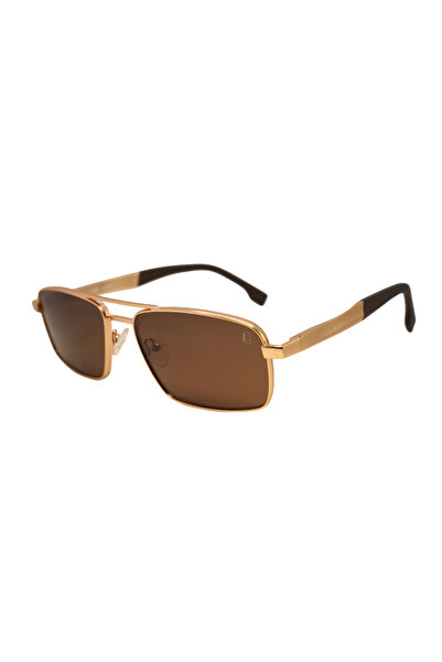 CARTER & CLAIRE Gold Brown Men’s Sunglasses
