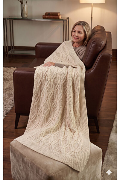 DOUX HOME NİSA Knitwear Pleteni TV pokrivač 130 X 170