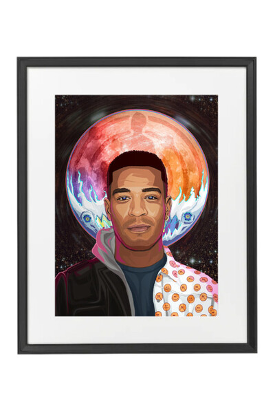 Boomah Accessories Kid Cudi Poster with Frame 50x40cm