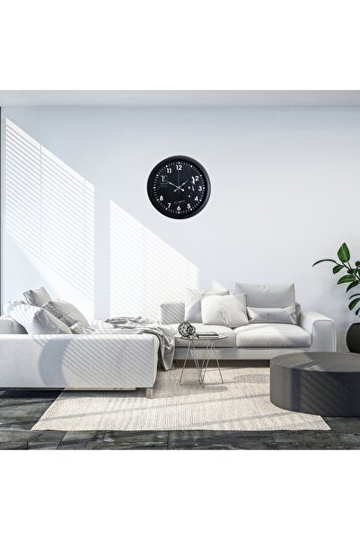 Leyaton Black 40 cm Metal Ataturk Series Wall Clock Lwlhm-Ytrs345