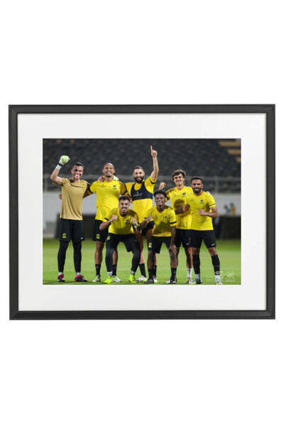 Boomah Accessories Al Ittihad Club Players Poster with Frame 50x40cm