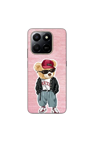 OEM Case compatible with Honor 400 Smart Silicon Gel Tpu Model Pink Jeans Bear