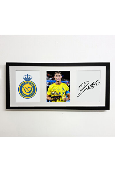 Boomah Accessories Cristiano Ronaldo Al Nassr Cr7 Autographed Poster with Fra...
