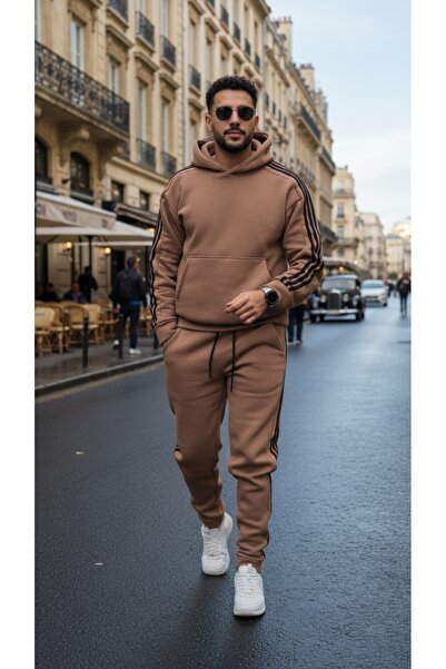 EXCLUSIVE STYLE Oversized thick Cotton tracksuit - KYOTO TAN