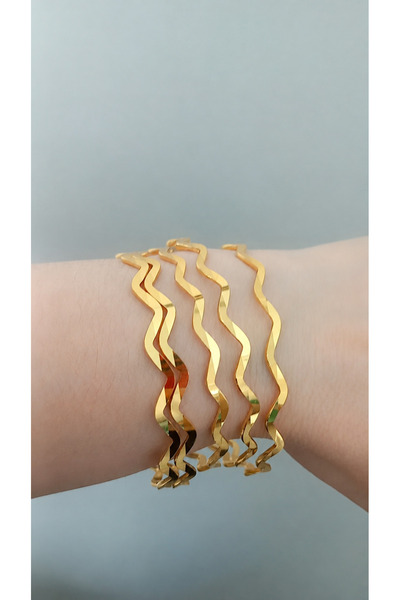 MODA Kerem gold bijuteri 22 ayar kaplama zikzak ajda bilezik adet fiyatıdır. ...