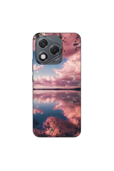 OEM Case compatible with Honor 400 Lite Silicone Gel Tpu Model Pink Clouds