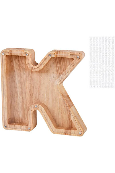 BPA ® Wooden Piggy Bank, Personalized Letters Coin Bank Money Bank