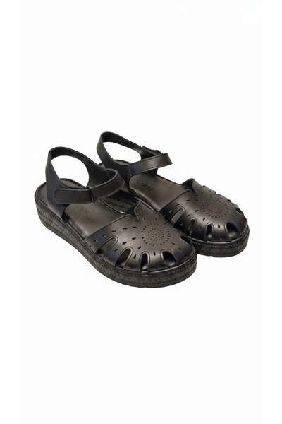 ALDİ Closed Front Genuine Leather Women's Sandals Slippers – Orthopedic Comfo...