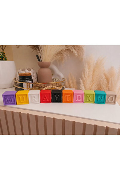 MurayTekno Decorative Alphabet Letter Cube 5X5X5 cm Baby Room Birthday Baby S...