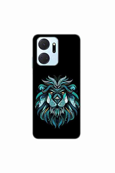 OEM Case compatible with Honor X7a Silicone Gel Tpu Abstract Lion Pattern