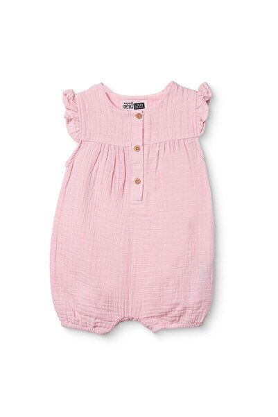 ebebek Hello Baby HelloBaby Kız Bebek Kısa Tulum Çıtçıtlı Bisiklet Yaka Kısa ...