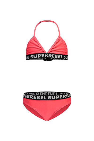 SuperRebel Super Rebel Kırmızı Kız Çocuk Bikini Takım R501-5002-Isla basic co...
