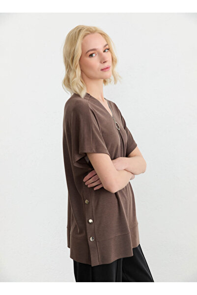 Selen Kahverengi Kadın Bluz 26YSL8456